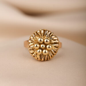 Unik vintagering i 23K guld