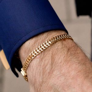 Fiskbenslänk med kistlås