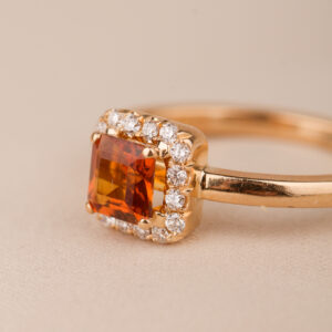 Lyxig carmouséring med citrin