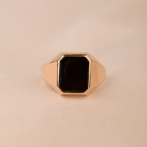 Klackring med onyx